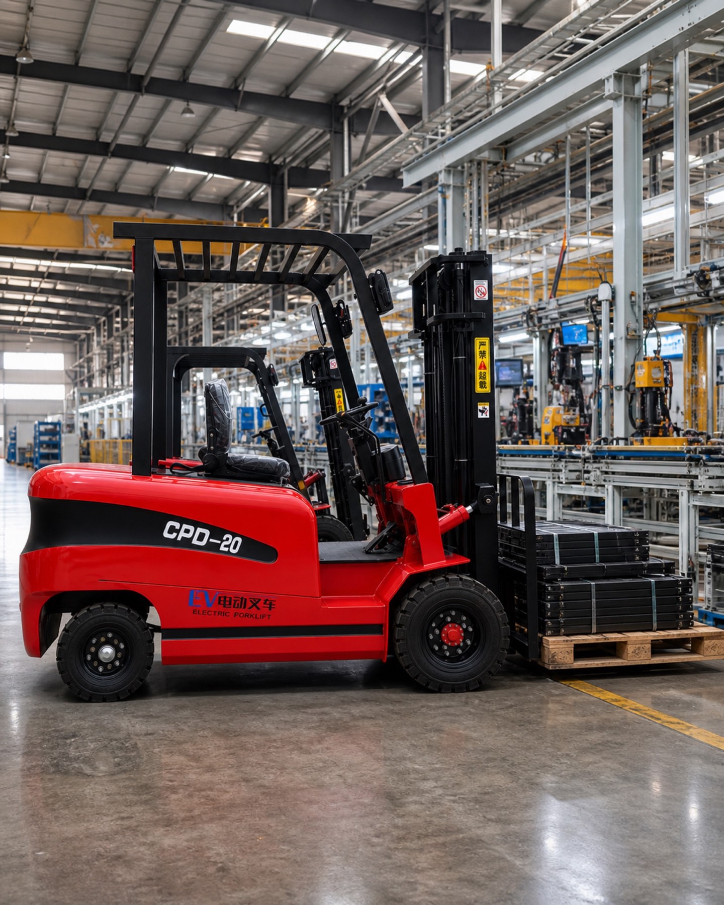 Manufacturing Material Flow electric forklift application scenario