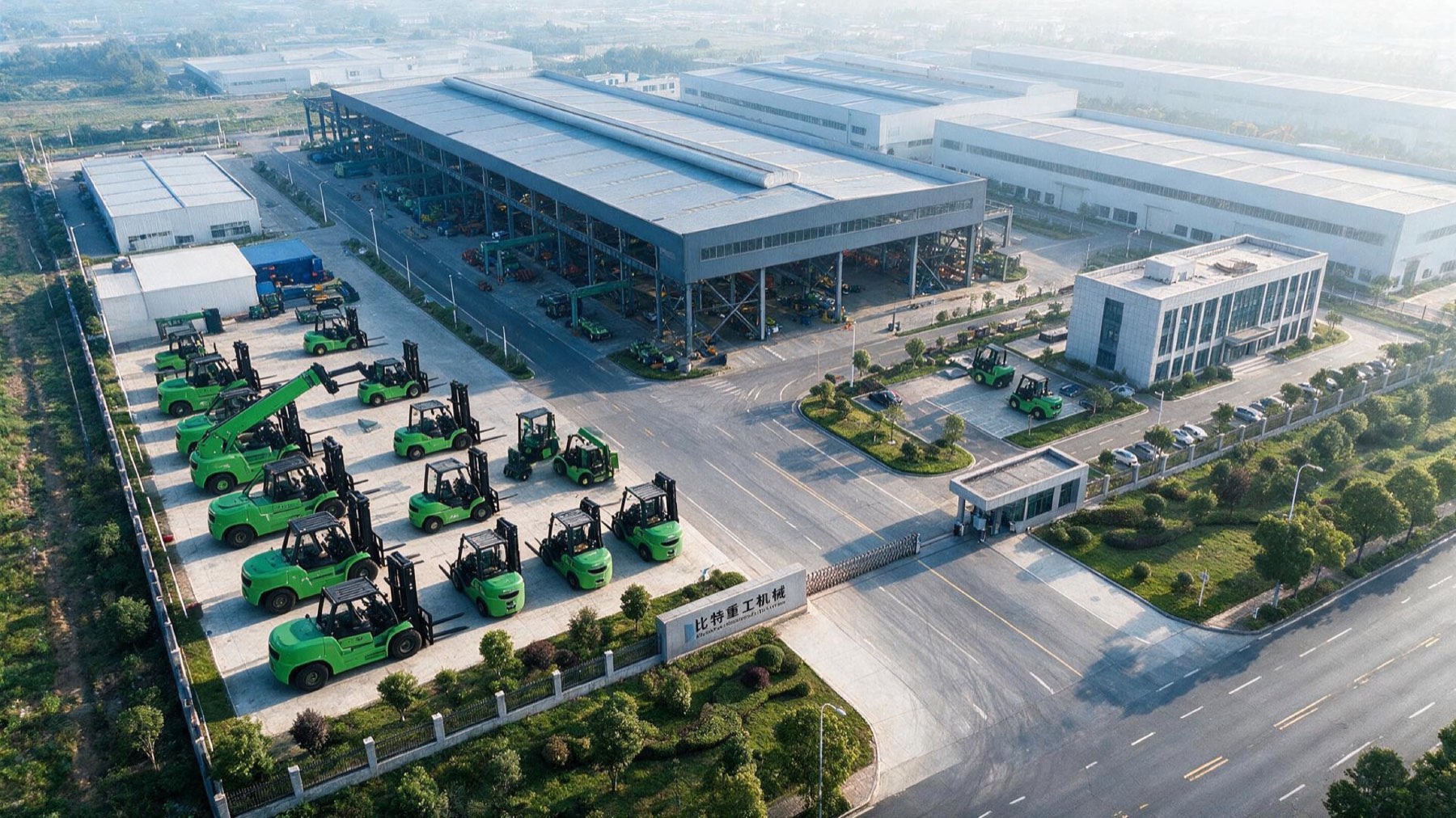 Aerial view of Jining Bite manufacturing base